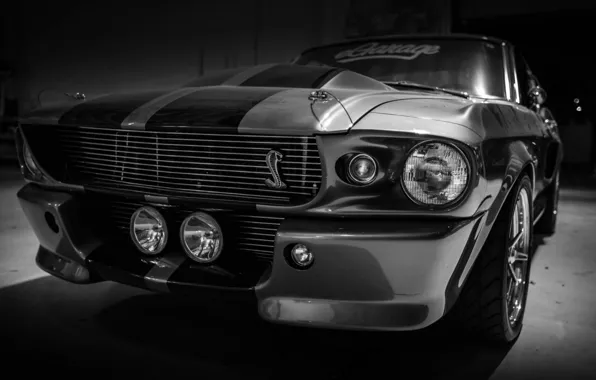 Mustang, Ford, Shelby, GT500, Форд, Eleanor, Muscle car, Silver