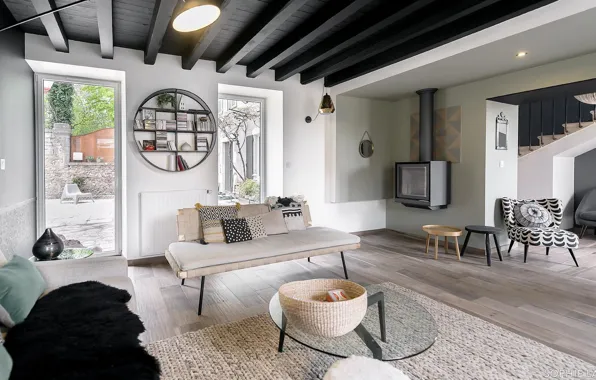 Интерьер, камин, гостиная, уютно, by Atelier SOFI(A), House Rato