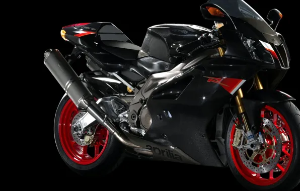 Картинка красный, черный, мотоцикл, aprilia