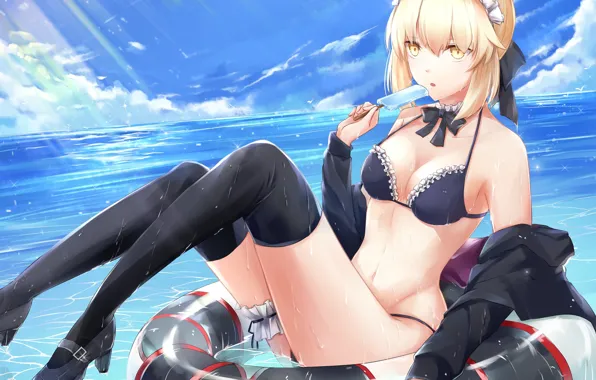 Лето, девушка, круг, Сейбер, Судьба ночь схватки, Fate / Stay Night