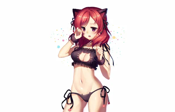 Girl, sexy, lingerie, bra, cleavage, panties, boobs, anime