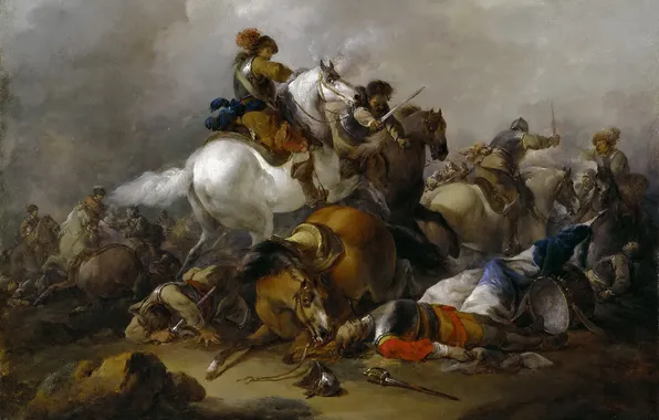 Картинка картина, Атака Кавалерии, Херман ван Лин