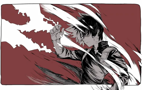 Движение, арт, парень, Boku no Hero Academia, Тодороки Шото