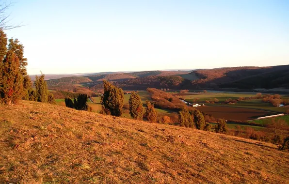 Colors, autumn, hills