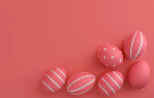 Полоски, праздник, яйца, весна, Пасха, розовые, розовый фон, крашеные