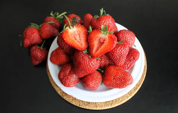Картинка ягоды, клубника, десерт, strawberry, fresh berries