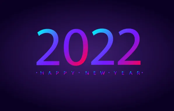 Праздник, неон, Новый Год, цифры, Happy New Year, с новым годом, Merry Christmas, 2022