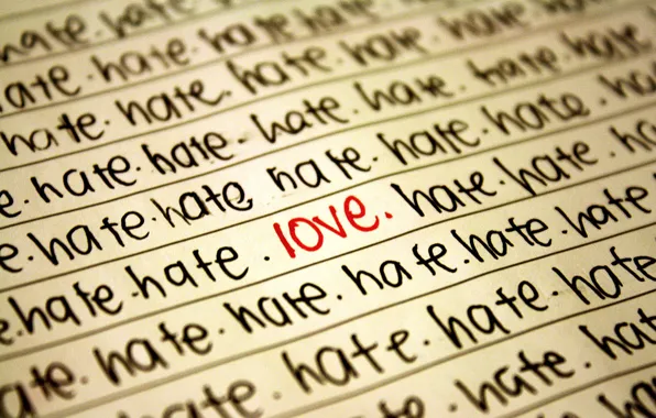 Любовь, ненависть, слова