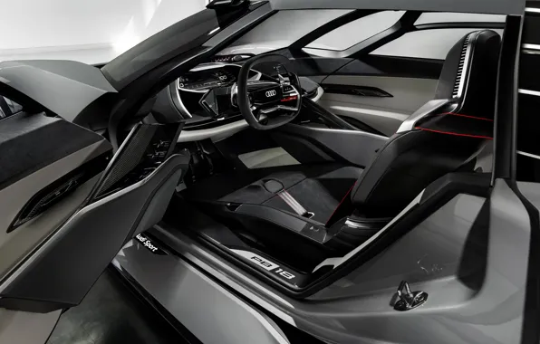 Серый, Audi, салон, 2018, PB18 e-tron Concept