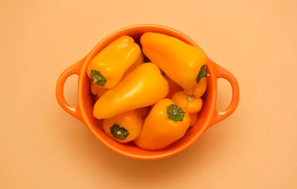 Картинка чашка, перцы, Orange cubed