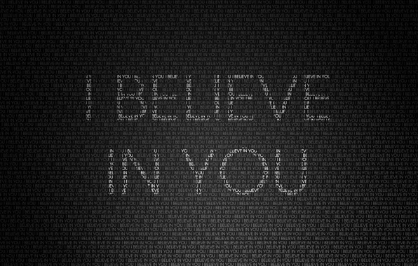 Буквы, фон, слова, i believe in you, я верю в тебя