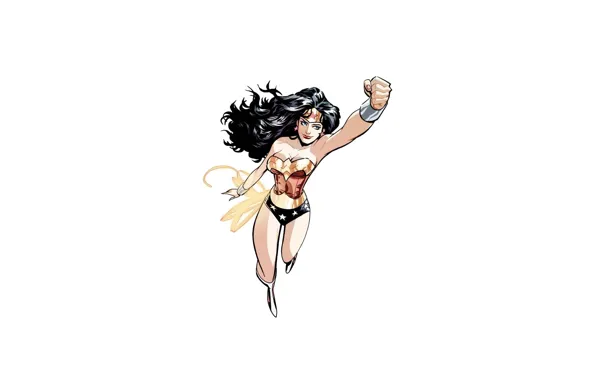 Минимализм, арт, Wonder Woman, dc universe, Diana Prince