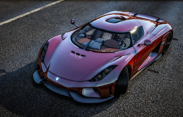 Дорога, стиль, суперкар, Grand Theft Auto V, Koenigsegg Regera