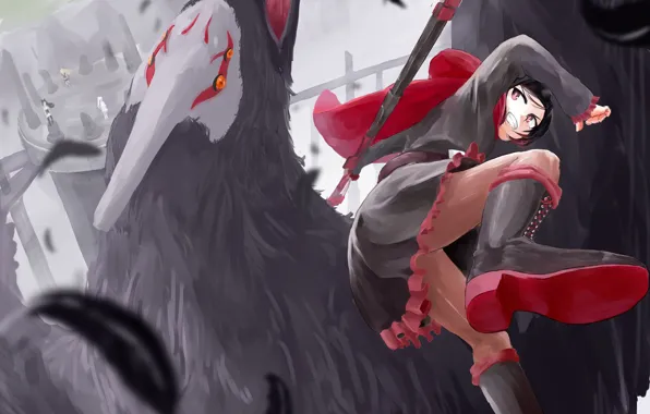 Девушка, оружие, RWBY, существао