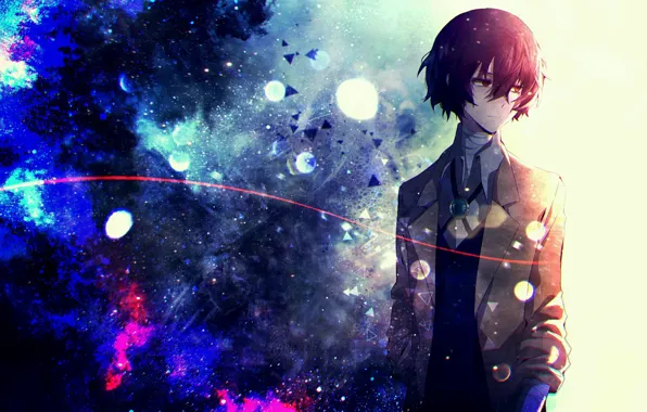 Космос, парень, Bungou Stray Dogs, Бродячие Псы: Литературные Гении, Дазай Осаму