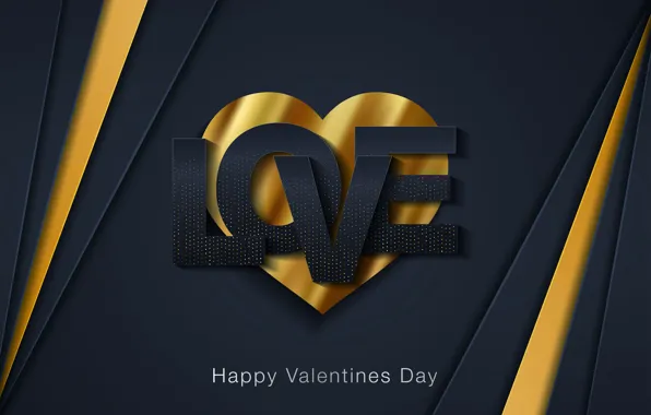 Любовь, синий, желтый, фон, надпись, love, день валентина, сердечко
