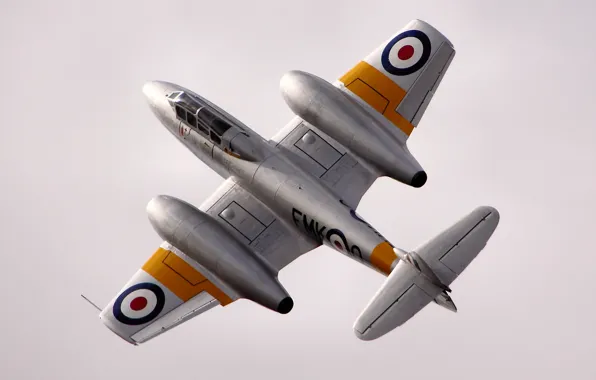 Полет, истребитель, реактивный, британский, Gloster Meteor