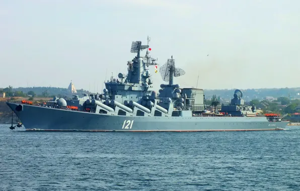 Картинка Москва, крейсер, ракетный, гвардейский, проект 1164