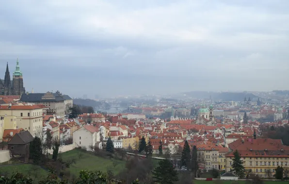 Прага, Чехия, панорама, Собор Святого Вита