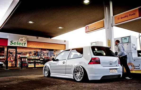 Заправка, Volkswagen, Golf, Rotiform, veedub