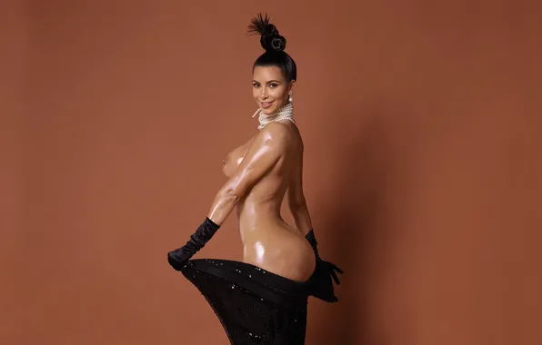 Девушка, брюнетка, Kim Kardashian
