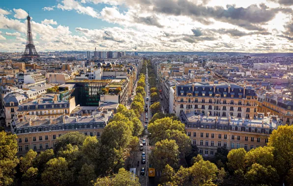 Paris, tower, eiffel, Triomphe