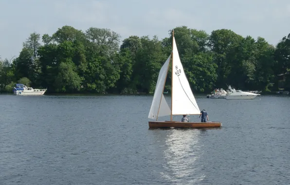 Germany, Berlin, Boat, Hauptstadt, Tegel See