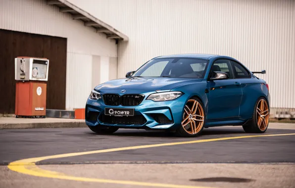 BMW M2 G-Power 2019, BMW G-Power, BMW 2019 G-Power M2 Competition Light Blue, BMW M2 …