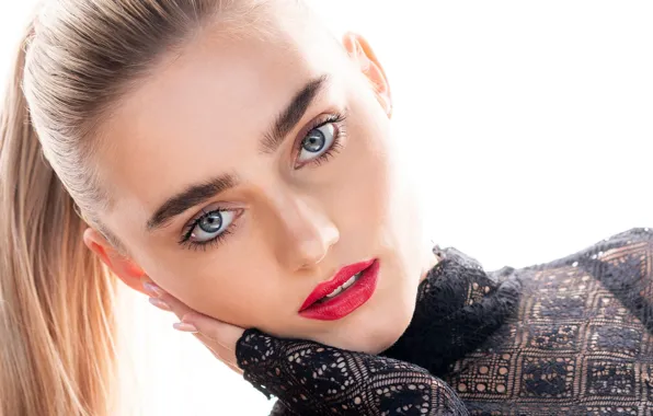 Картинка взгляд, девушка, лицо, макияж, губы, красотка, Meg Donnelly