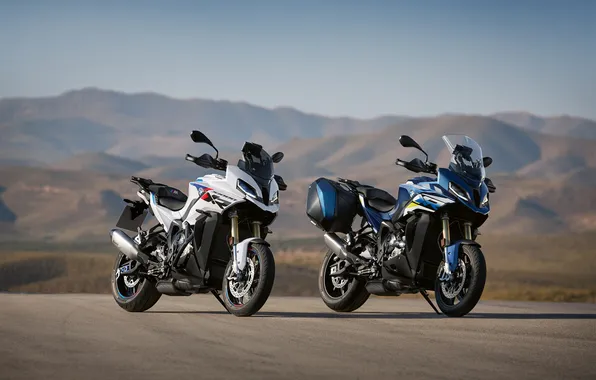 Горы, мотоциклы, BMW, мотоцикл, два