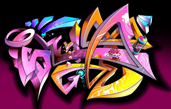 Картинка граффити, цвет, разный