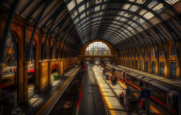 London, train, Kings Cross Station