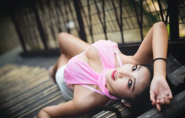 Взгляд, девушка, азиатка