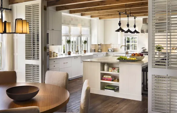 Дизайн, интерьер, кухня, столовая, Massachusetts, by Ike Kligerman-Barkley, Nantucket beach house