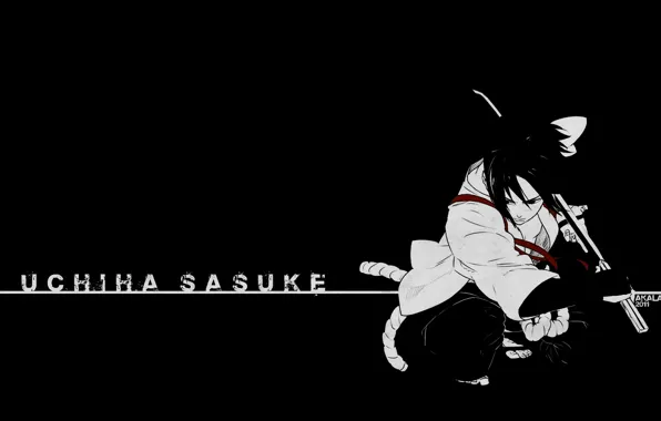 Фон, аниме, арт, парень, Саске, Naruto, Учиха