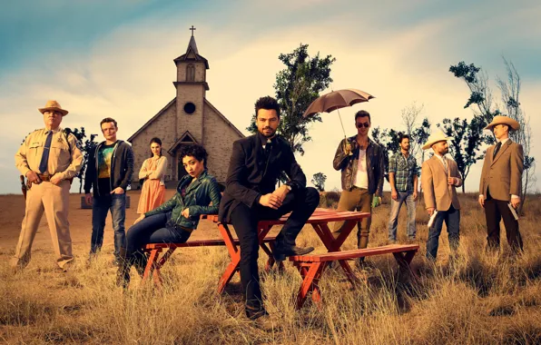 Сериал, Dominic Cooper, Cassidy, Ruth Negga, Joseph Gilgun, Preacher, Проповедник, Lucy Mildred Ursula Cassandra Griffiths
