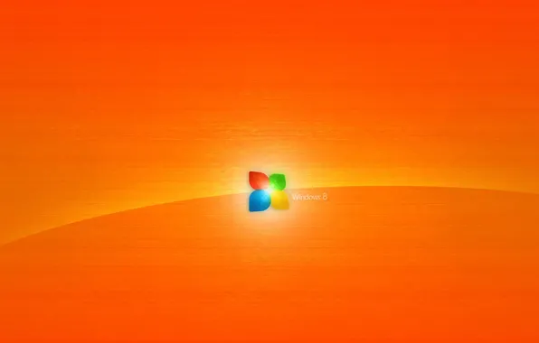 Картинка компьютер, свет, тепло, обои, логотип, эмблема, windows, операционная система
