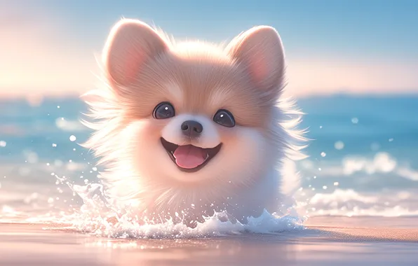 Картинка dog, anime creature, Cutefish