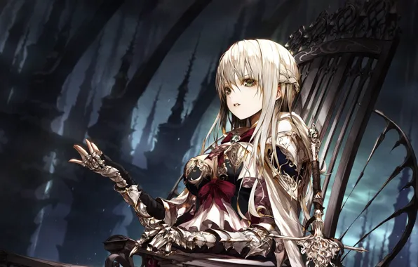 Картинка girl, sword, armor, anime, ken, blade, warrior, japanese
