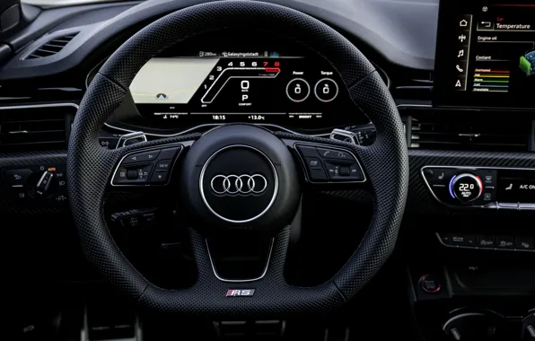 Картинка Audi, приборы, руль, RS 5, 2020, RS5 Sportback