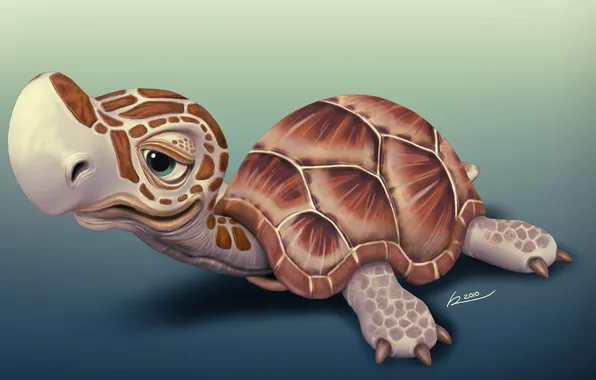 Картинка черепашка, маленькая, P_O_R__Turtle
