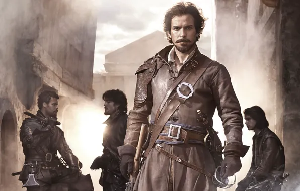 Сериал, Мушкетеры, The Musketeers, Tom Burke, Luke Pasqualino, Howard Charles, Santiago Cabrera