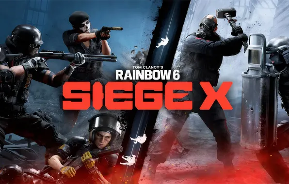 Оружие, атака, постер, бойцы, Rainbow Six, Осада, Siege, Tom Clancy’s