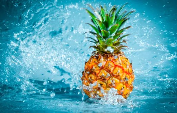 Water, fruit, pineapple
