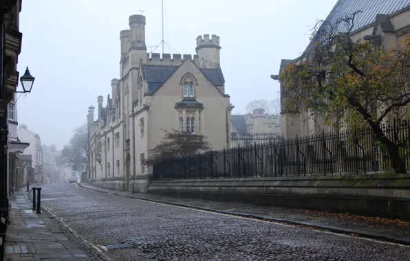 Город, улица, Англия, утро, Oxford, Cotswolds Road