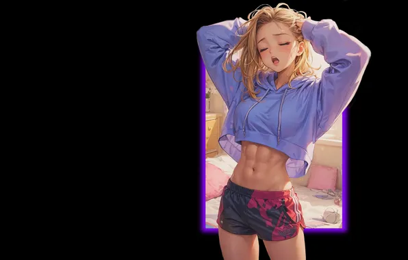 Girl, hot, sexy, anime, beautiful, figure, pretty, blonde