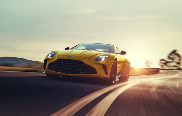 Желтый, Автомобиль, Aston Martin Vantage 2024