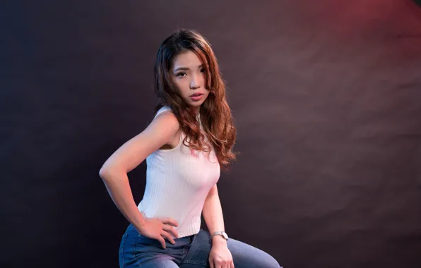 Картинка девушка, лицо, фон, фотосессия