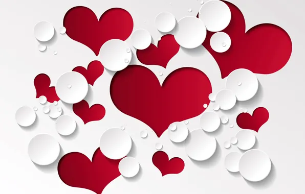 Картинка любовь, фон, сердечки, красные, design, romantic, hearts, valentines