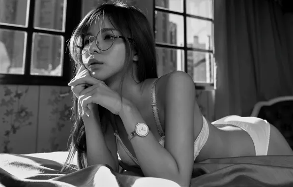 Sexy, ragazza, asiatica, orientale